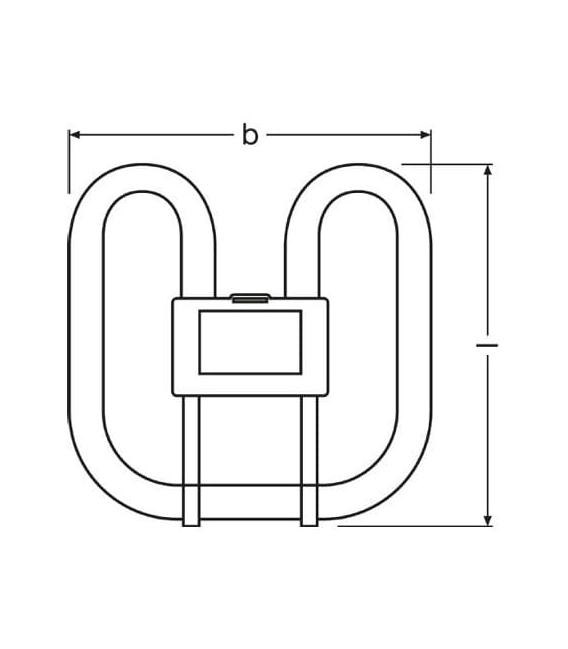 Bombilla compacta 2D CFL 28W 827 - Lámparas cuadradas – foto