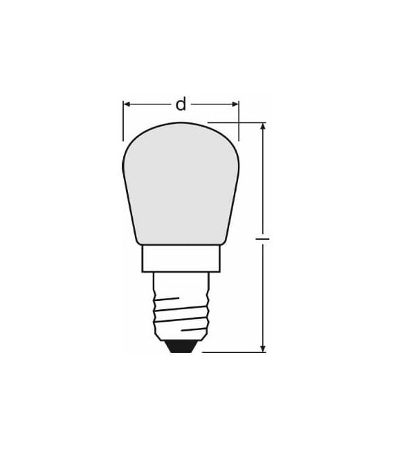 Bombilla especial T26 57 FR 25W E14 para frigorífico y máquina de coser – foto