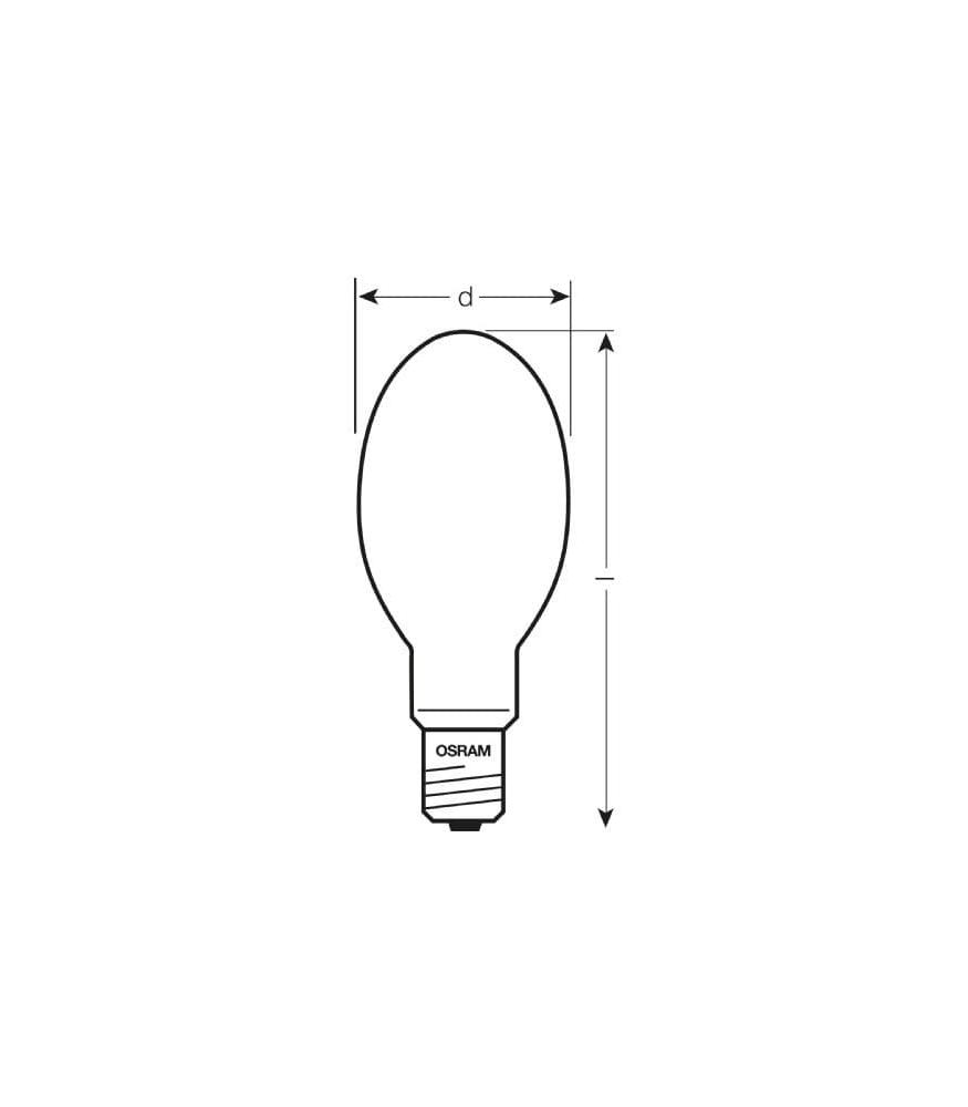 Lampada Al Sodio Osram NAV-E 100W SUPER E40 - Per Illuminazione Esterna O Industriale - Foto 7
