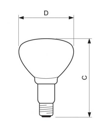 Lampe infrarouge BR125 IR 150W E27 Rouge Chaleur apaisante pour la relaxation 8533-10563