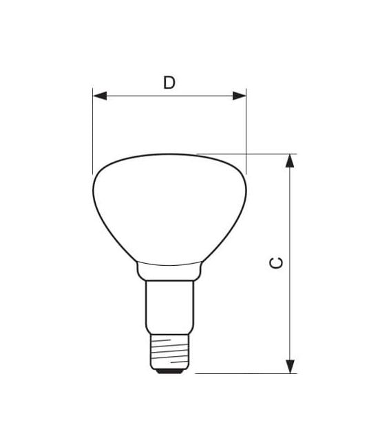 Lámpara de infrarrojos BR125 IR 250W E27 Terapia de calor potente – foto