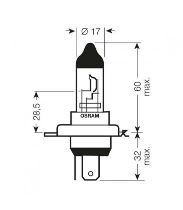 Avtomobilska žarnica 12V 60W P43t 488-1215