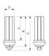 GX24 CFL Master PL-T Top 57W 830 4P 9124-12426