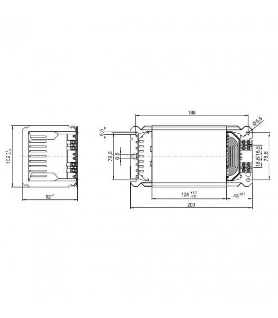 Ballast NAHJ 1000.089 Magnétique - 220V 50Hz HI – Photo
