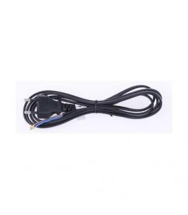 Power cord flat cable 2x0,75mm² 3 meter black