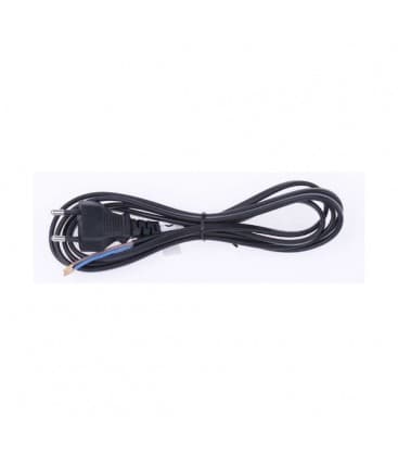 Cable de alimentación plano 2x0,75mm² 2m Negro Cables 9297-12896