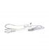 Cable de alimentación cable plano 2x0,75mm² 3 metros Blanco con Interruptor 9300-12900