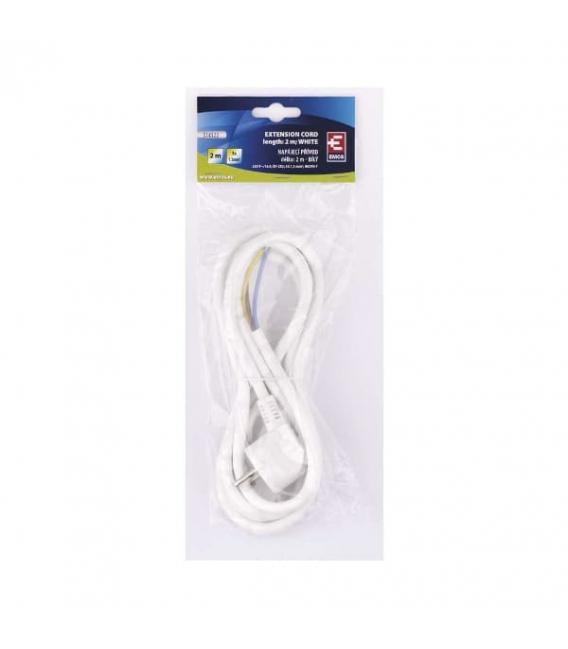 Cable de alimentación redondo blanco de 3 metros 1,5 mm² - Cables de alimentación – foto
