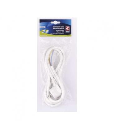 Cordon d'alimentation blanc 3 mètres Câble rond 1,5 mm² - Cordons d'alimentation 9306-12910