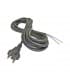 Power cord flexo rubber 2x1mm² 5 meter black 9310-12915