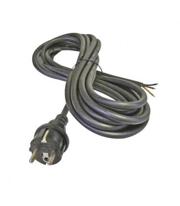 Cable de alimentación goma flexo 3x1mm² 5m Negro 9317-12922