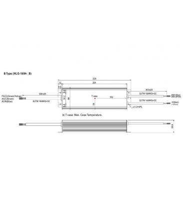 LED Driver HLG 185H 24B High Power, Waterproof & Efficient 9417-13206