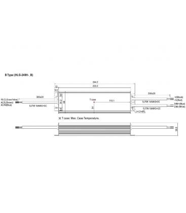 Driver LED HLG 240H 12B Alta potencia, impermeable y eficiente 9420-13215