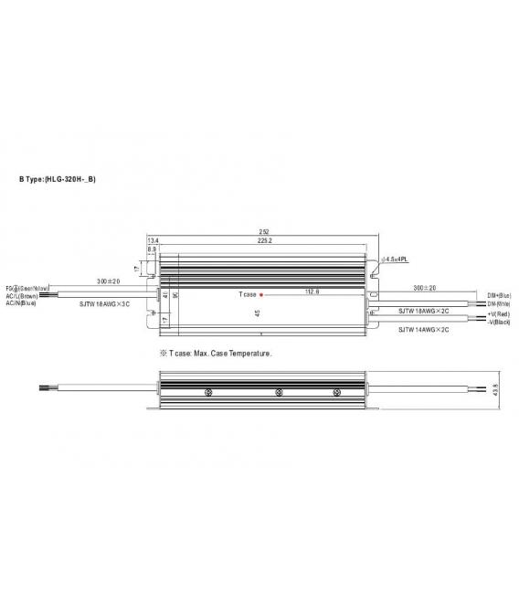 LED-Treiber HLG 320H 12B Leistungsstark, wasserdicht und effizient – foto