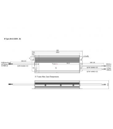 HLG 320H 24B LED gonilnik zmogljiv in vodoodporen 9429-13242