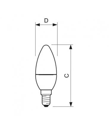 Lámpara LED de Vela CorePro 6W 220V 827 FR E14 - Lámparas LED de Vela Clásicas 9451-13307