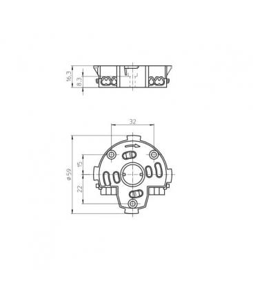 2G8 59000 Okov za žarnico - edinstven, visokokakovosten 9556-13553