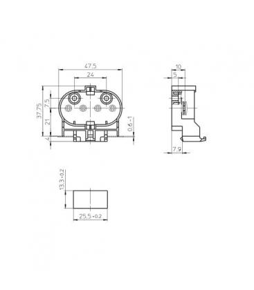 2G11 36053 Base portalampada - Unica 9568-13577