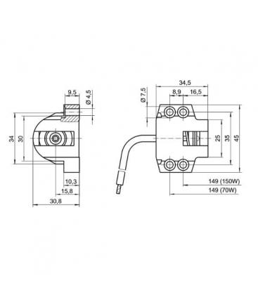 RX7s Ceramic 30602 - Culot de lampe Premium pour lampes 9578-13598