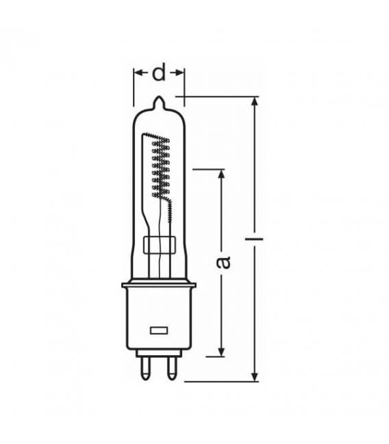 93734 Lámpara FEP - 1000W, 240V, 2PIN Bombilla especial – foto