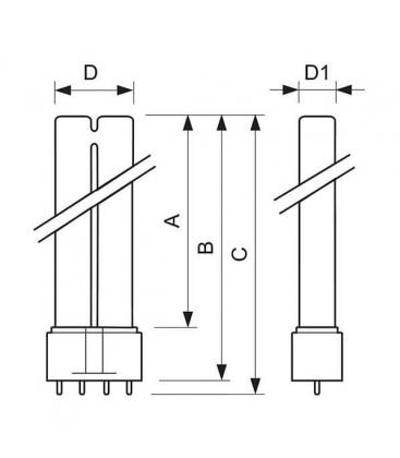 Master PL-L 55W 840 Energiesparlampe - Kompaktbeleuchtung 9786-14144