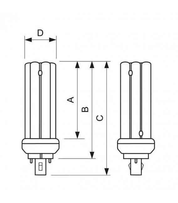 GX24 Compact Energiesparlampe 26W 840 - Master PL-T Einzigartiges Design – foto