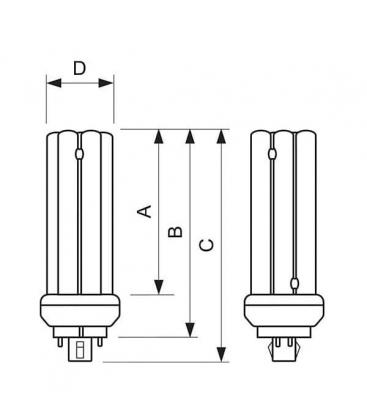 GX24 32W 840 4P Bombilla compacta 9829-14285
