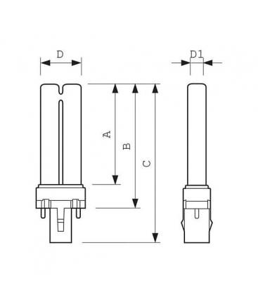 Master PL-S 7W 840 2P Lampe compacte à économie d'énergie 9849-14345
