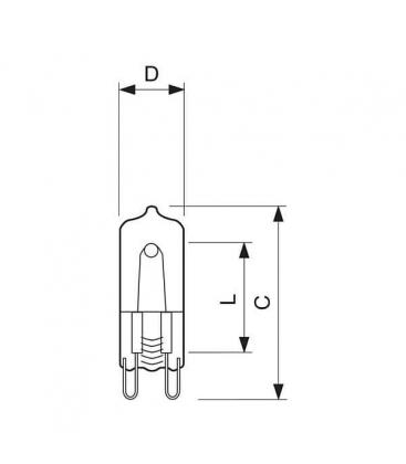 Lampadina alogena EcoHalo Clickline 28W G9 9871-14406