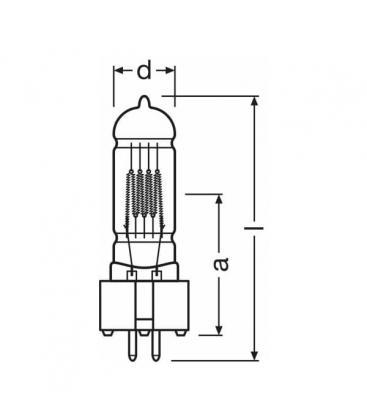 Lampe 64720 - Ampoule spécialisée 650W, 220V GX9.5 612-1522