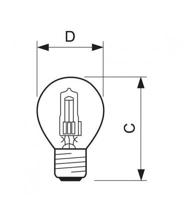 Halogen Light Bulb EcoClassic P45 18W E27 - Energy Efficient 10169-15519
