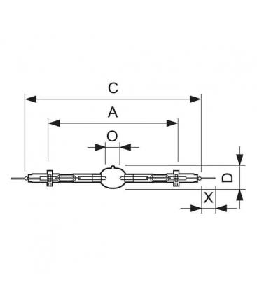 Master MHN SA 2000W 956 X830R - Lampe de qualité supérieure pour les halogénures métalliques 10189-15588