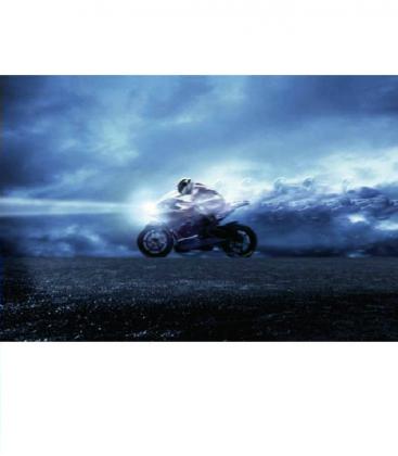 Moto lampada H4 12V 60/55W Xenon aspetto, luce bianca bluastro 7574-16053