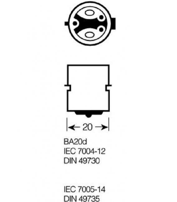 Lámpara 8022 BA20d 50W 12V - Solución de iluminación especializada – foto