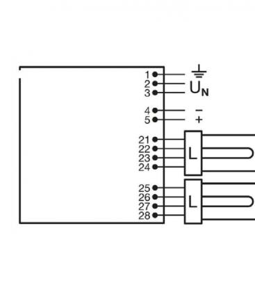 QTi T-E 2x18 42W Electronic Ballast DIM CFL 1-10V 826-16431