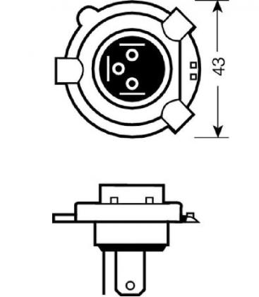 Ampoule H4 60/55W P43t 64193 ALS - Your Car 3192-16678