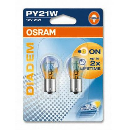 Lampadina auto 12V PR21W Diadema 7508LDR Bianco lucido giallo 7611-17831