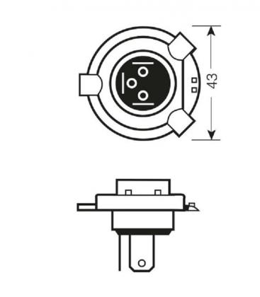 24V Lampadine Truckstar PRO H4 75W 64196 P43t - Confezione doppia 8832-18528