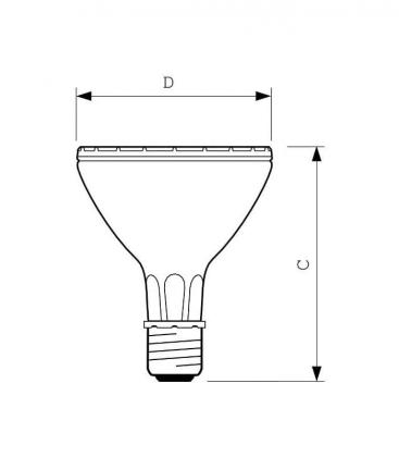 Elite MasterColour CDM-R 50W PAR Lamp - E27 10D Par30L 10344-19474
