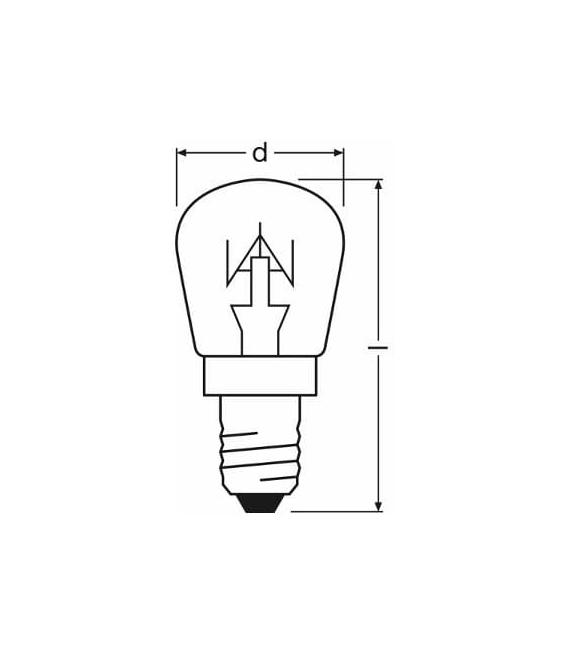 Bombilla 15W 220V E14 para hornos - Electrodomésticos – foto