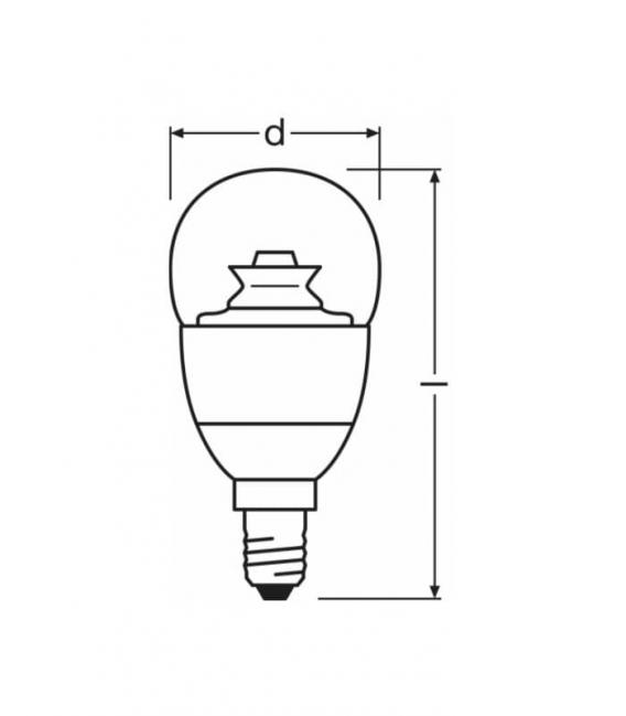 Superstar Classic P 40 Lampada LED dimmerabile - E14, 6W, 220V – Foto