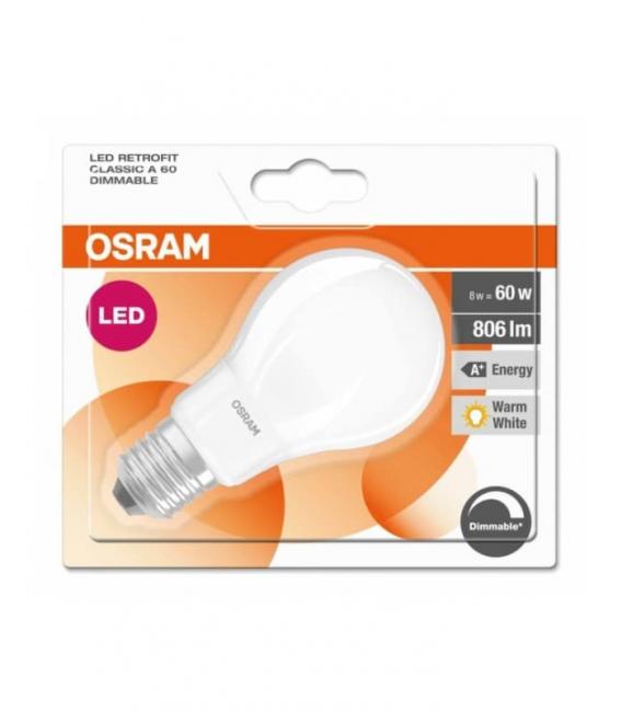 LED Lamp Classic A 60 8W 827 Dimm - E27, 220V (FR) – photo