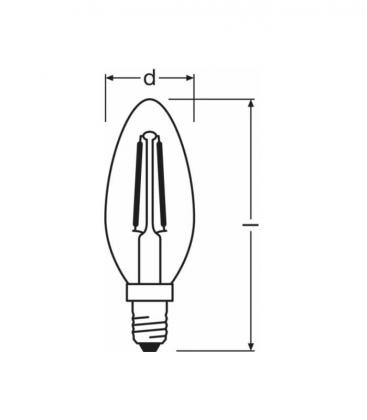 Sveča LED Classic B 23 2,1W 827 E14 - Sveče LED Classic 10411-19767