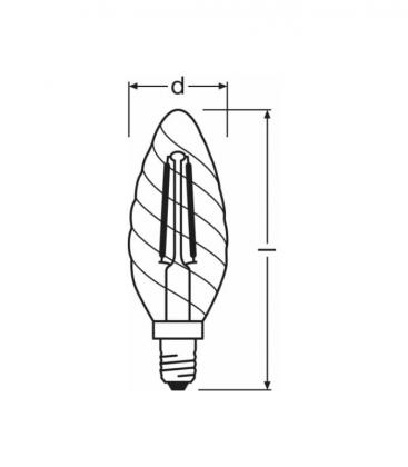 LED Classic Candle BW 23 2W 827 E14 - Lampade LED Classic Candle 10415-19789