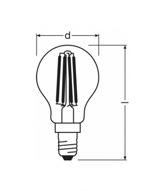 4W 827 220V FIL E14 Mini LED Lamp P 37 - Compact Illumination – photo