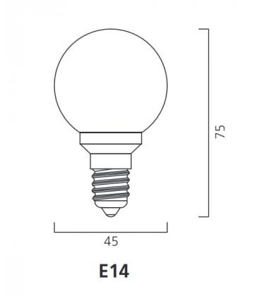 Lampe LED jaune pour l'extérieur - 0.5W E14 IP44 (Lampes LED colorées) 10568-20457