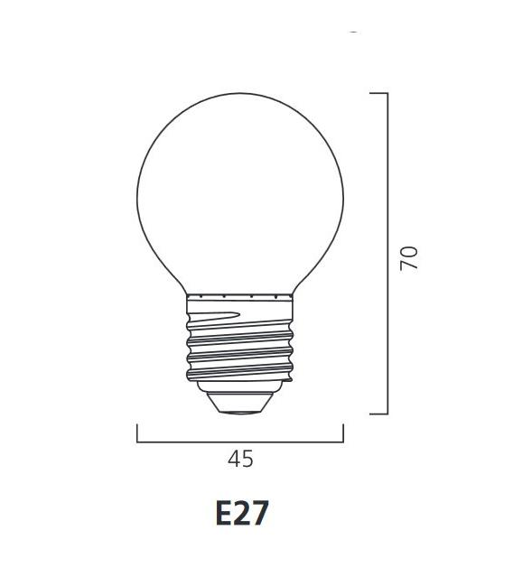 Zelena LED sijalka ToLedo Outdoor Ball IP44 E27 0,5W - Barvne žarnice – fotografija