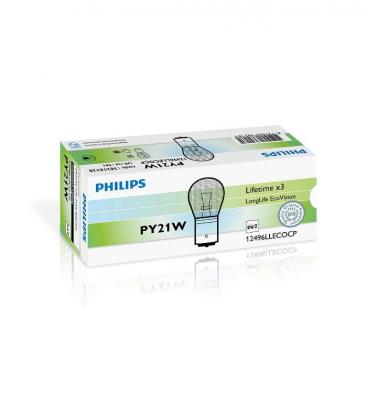 Ampoule voiture 12V BAU15s PY21W LongLife EcoVision 10606-20627