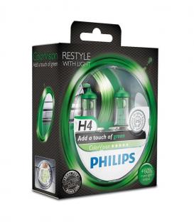 H4 60/55W 12V P43t Green ColorVision Dvojni paket