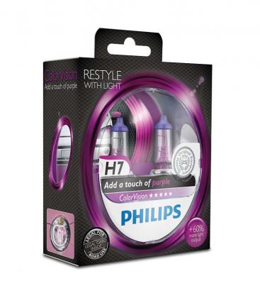 Purple ColorVision Car Bulb H7 55W 12V Double Pack 10632-20770